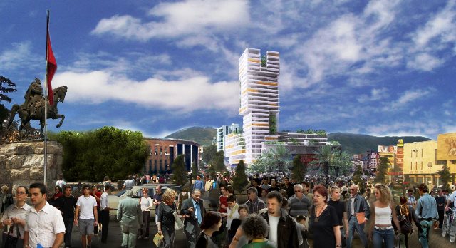 Eyes of Tirana, I hapet rruge ndertimit te kulles 26-kateshe ne qender te Tiranes